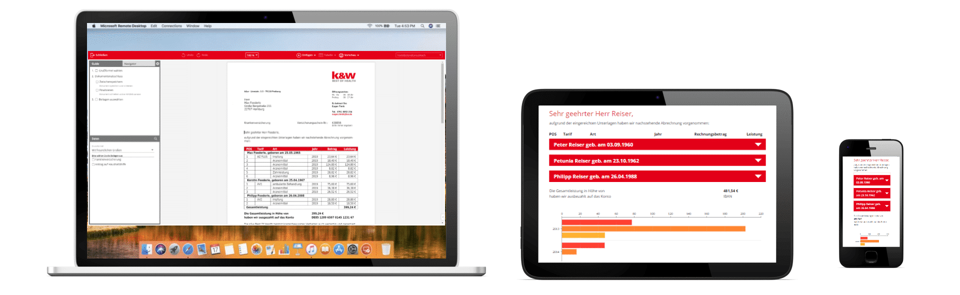 responsive darstellung sap kwsoft