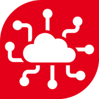 performance-page icon(2) skalierung in der cloud über container-architektur GrafiK: Cloud icon mit Schnittstellensymbolen
